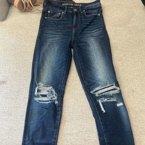 Dark blue denim jeans